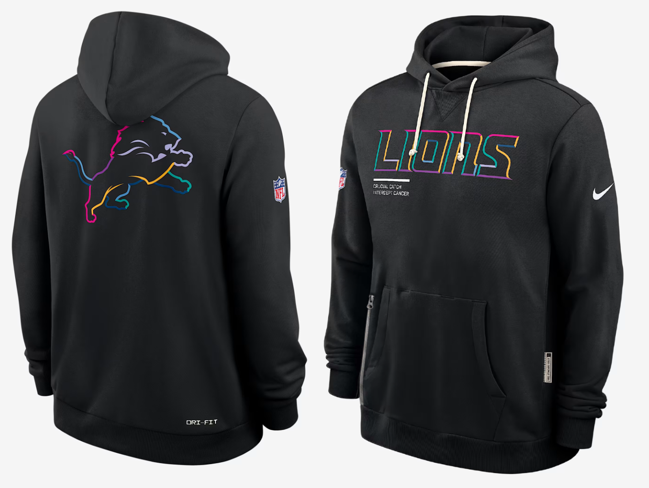 Men Detroit Lions black 2025 Nike NFL hoodie